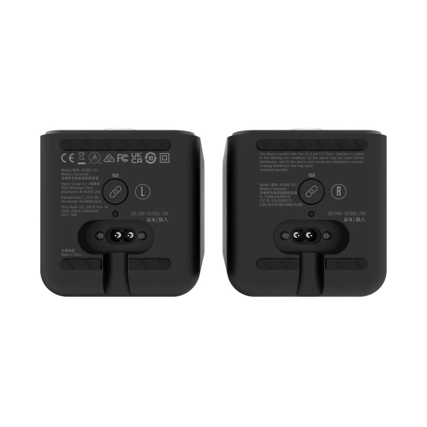 Klipsch Flexus SURR 100 Surround Sound Speakers with Immersive Dolby Atmos Technology - Black