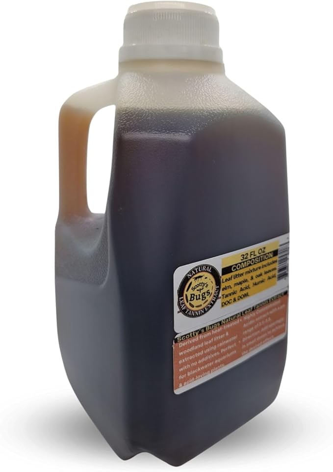 SCOTTY'S Bugs Natural Leaf Tannin Extract for Blackwater Aquariums, Betta Fish Water Conditioner, Tannins for Aquarium, 32...