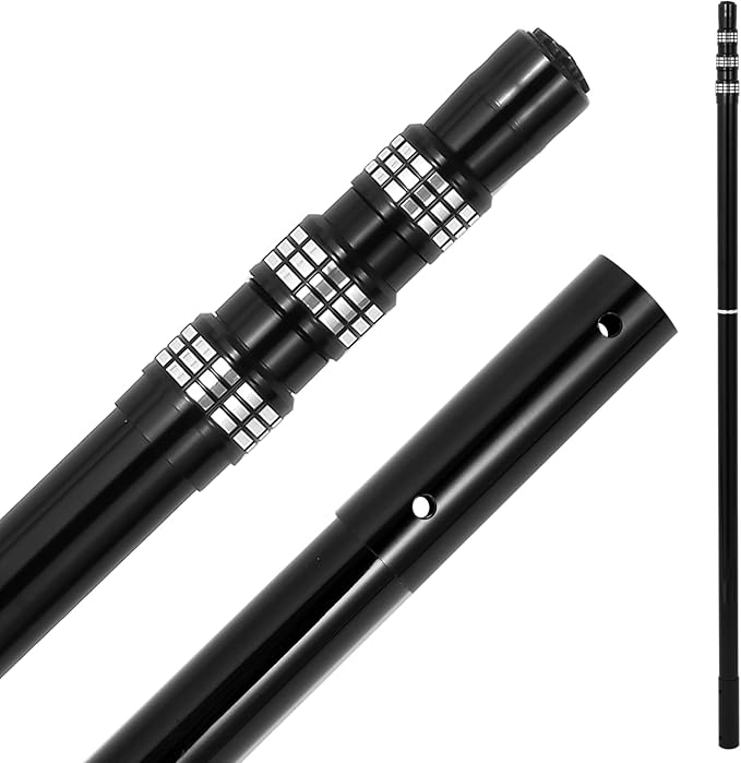 Bwrfoih Swimming Pool Pole Carbon Fiber，Pool Skimmer Pole Telescopic Swimming，Pool Cleaning Pole, Advanced Adjustable Tele...