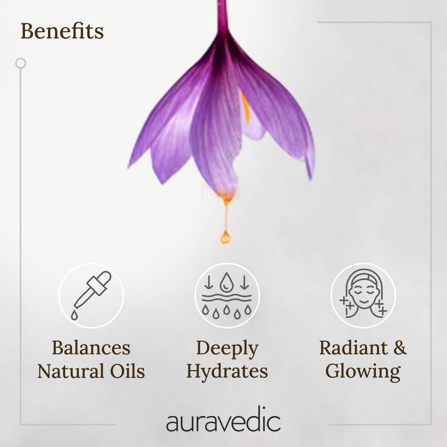 Auravedic Kumkumadi Oil Pure Saffron for Ultra Radiant Skin | Ayurvedic Oil for Dull, Dehydrated & Tired Skin | Lightweight Hydr