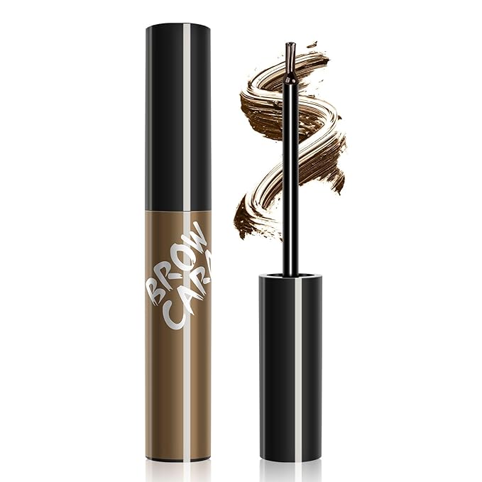 Brow Tattoo Peel Off - Eyebrow Gel with Eyebrow Stencils Long-Lasting Makeup, Eye Brow Pencils Create Full Voluminous Brows for Women (Light Brown)