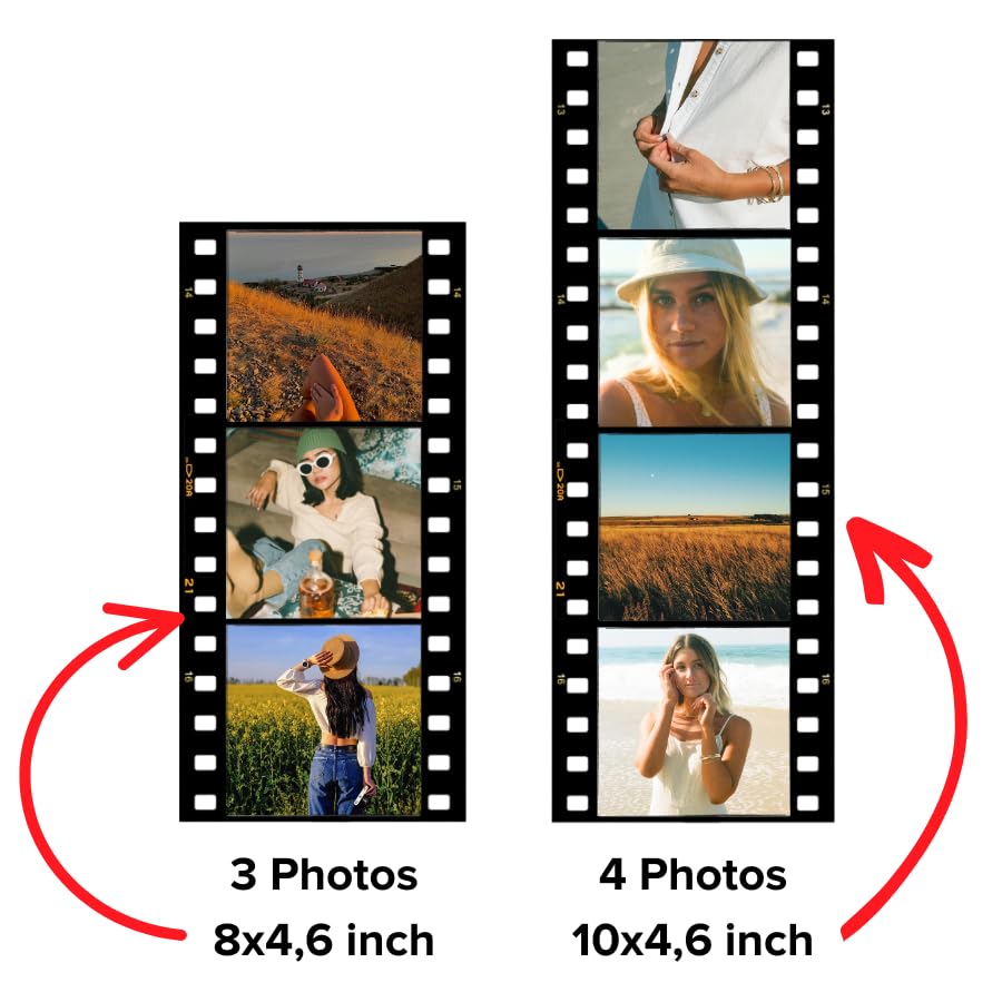 SAME DAY SHIP Retro Memory Film Photo Roll Plaque with Stand - Custom Photo Print Gift for Bestie Keepsake Gift for Anniversary Sister Gift Couples Gift Wife Gifts Christmas Gift New Year Gift