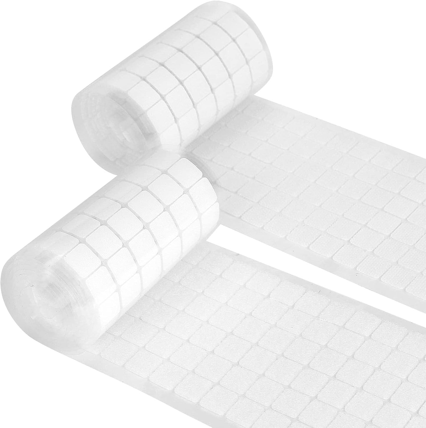 Self Adhesive Dots,0.59 Inch Diameter 400pcs(200Pairs) Strong Sticky Hook Tapes, Square Adhesive Back Loop Nylon Strips with Waterproof Glue Fastener,Perfect for School,Office,DIY-White