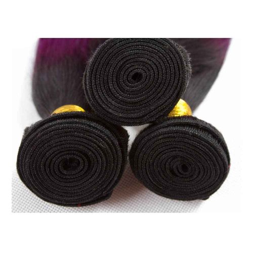 Habiliana Bundles Human Hair 16 18 20 Inch Body Wave T1B Purple Human Hair Bundles 11A Unprocessed Brazilian Virgin Quick Weave Hair Extensions for Black Women