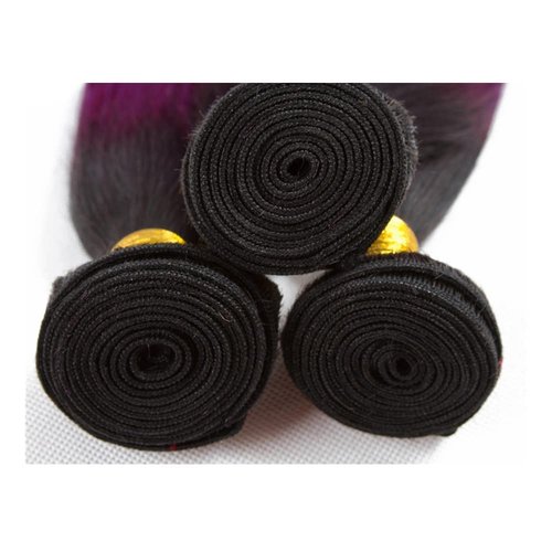 Habiliana Bundles Human Hair 20 22 24 Inch Body Wave T1B Purple Human Hair Bundles 11A Unprocessed Brazilian Virgin Quick Weave Hair Extensions for Black Women