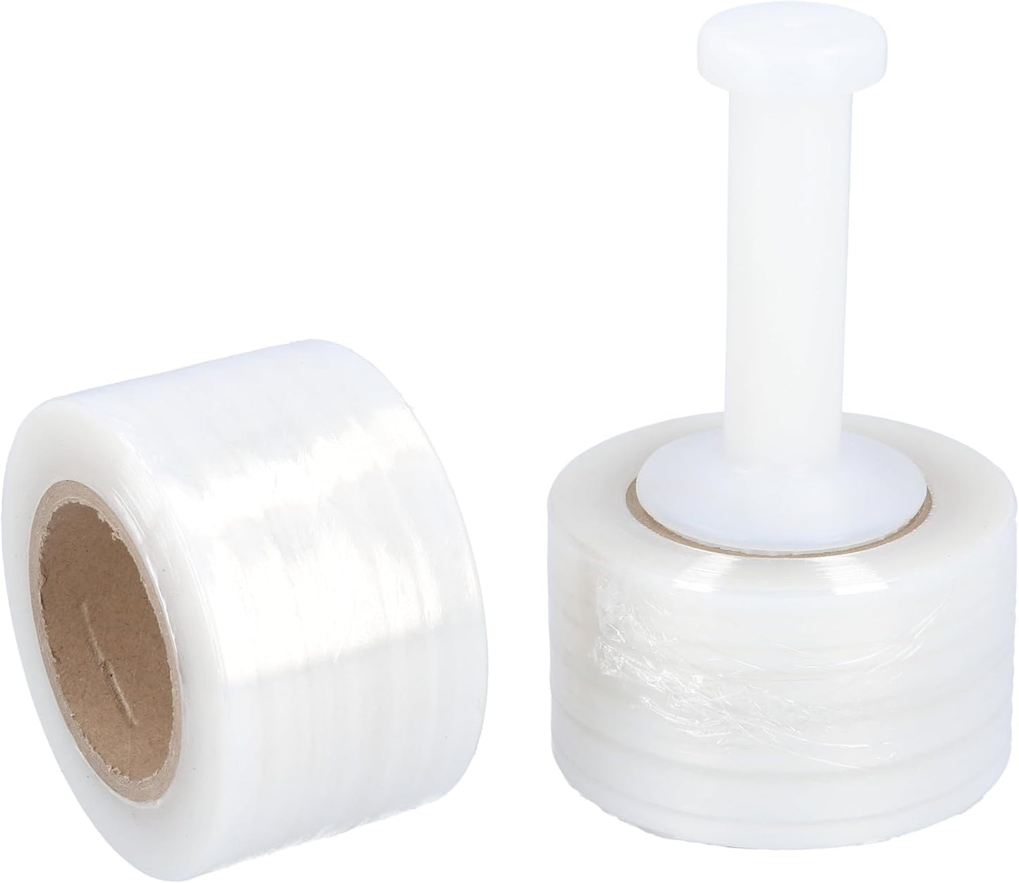 PSBM Mini Stretch Wrap with Handle, 18 Pack, 3 Inch x 1000 Feet, 80 Gauge, Clear, Small Plastic Cling Film for Pallets Moving Storing