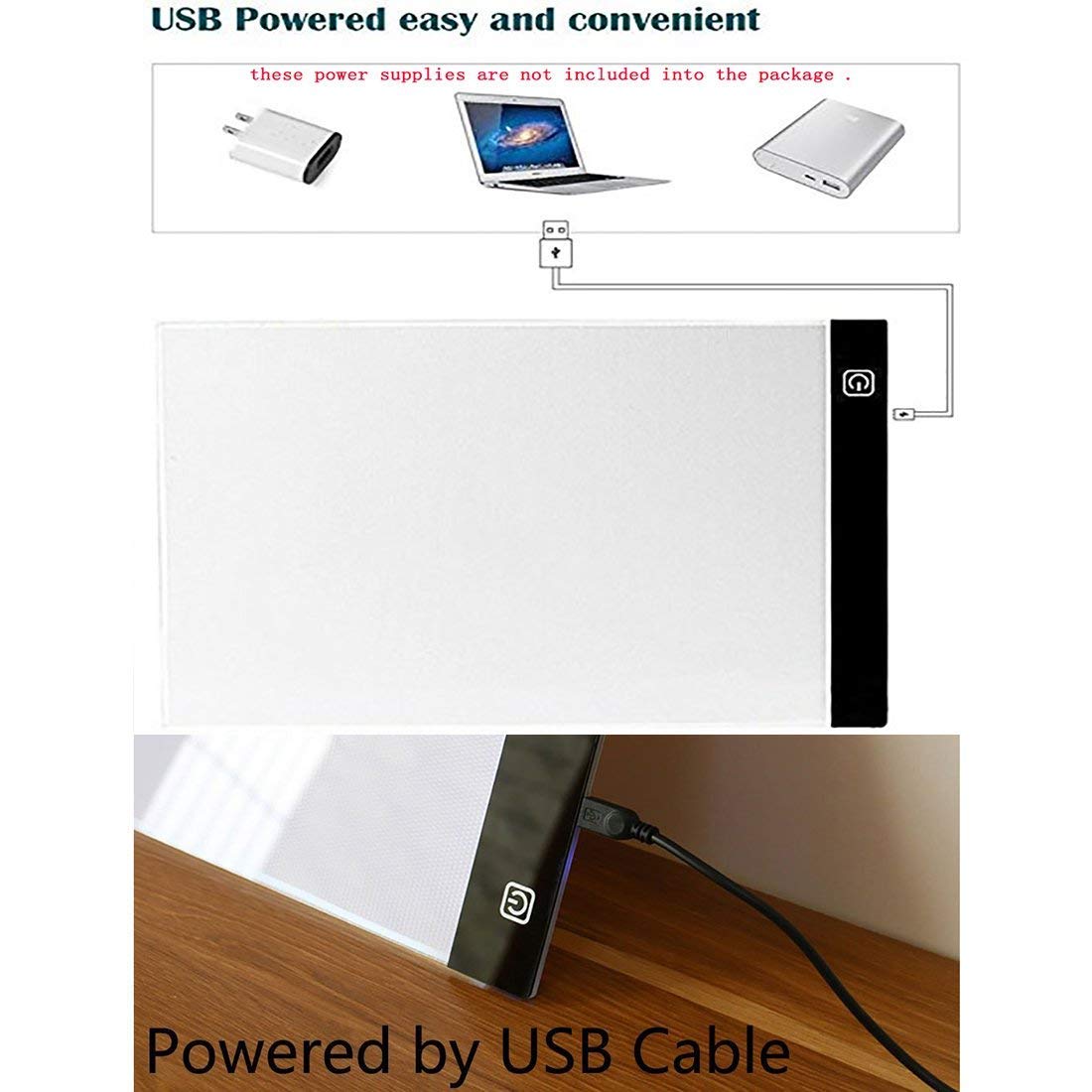 A4 Ultra-Thin Portable Led Light Box Tracer Usb Power Led Artcraft Tracing Light Pad Light Box For Artists,Drawing, Sketching, A