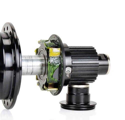 Enjcyling Boost MTB Rear Hub, 32 Holes 32H Thru Axle Hubs 12x148mm, 6 Pawls 72 HD 30 Chrome Steel Axis Disc Brake Bearing, for KOOZER XM460, HG Compatible with Shimano MTB 8-11S & SRAM PG 8-12S