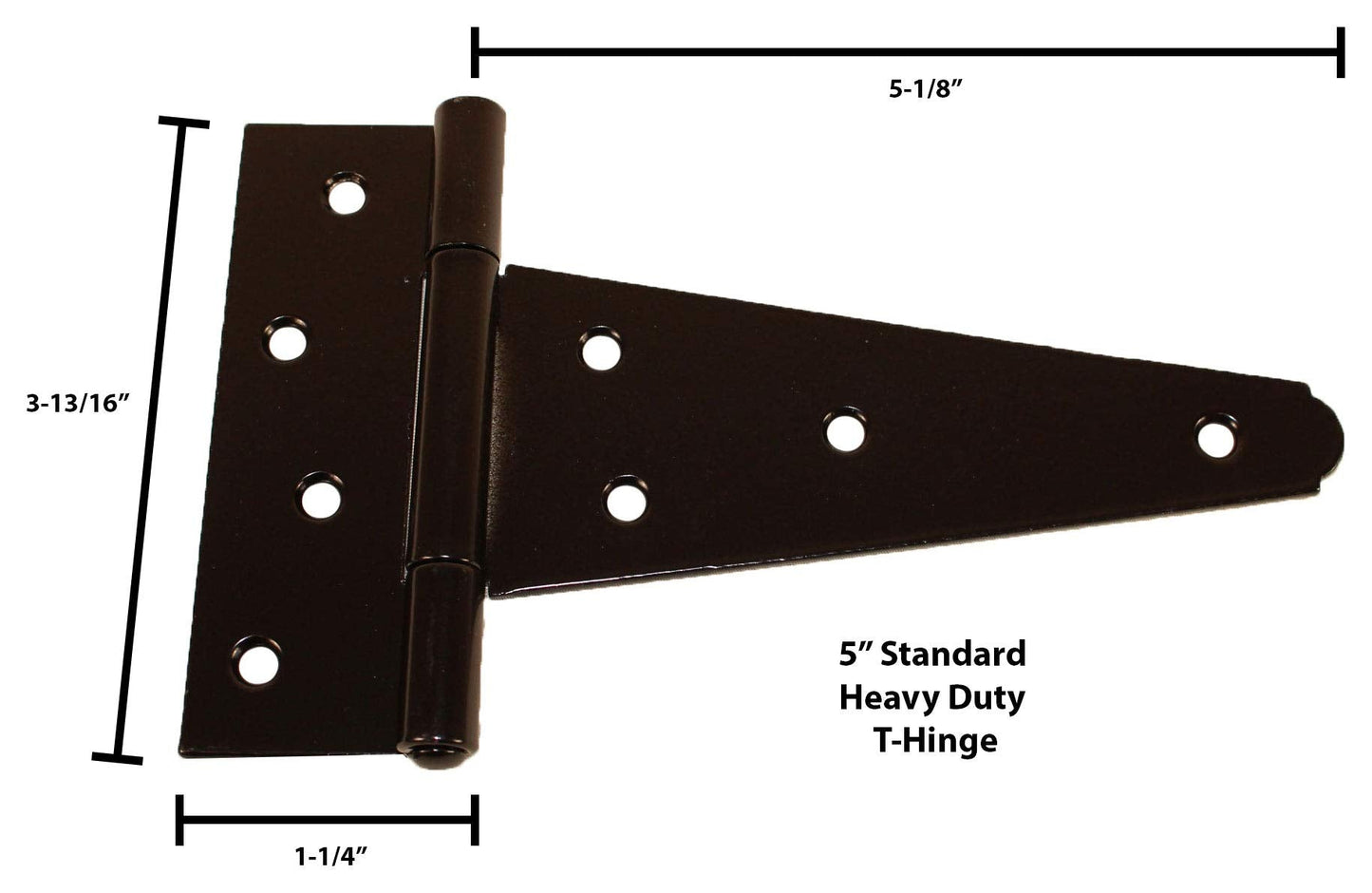 Shed Windows and More Shed Door Hardware Kit, 5" Hinges, T Handle, Heavy Duty Barrel Bolts (Double Door)