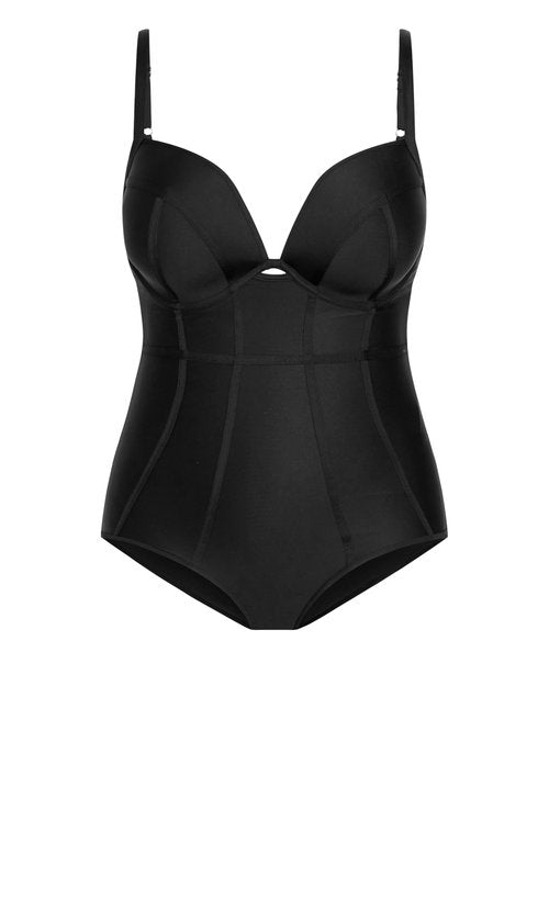 City Chic Women 1 Piece-Grenada Underwire, Black, 16