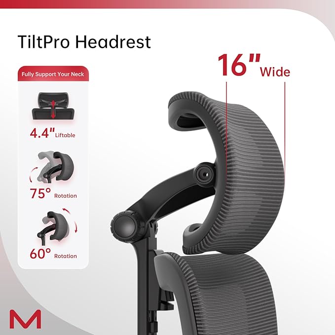 Motostuhl S3P-ST Ergonomic Office Chair High Back Home Office Desk Chair with footrest with VTS System & Adaptive Lumbar Support, TiltPro Headrest, 4D Armrest, 150°Tilt for Home Office Executive