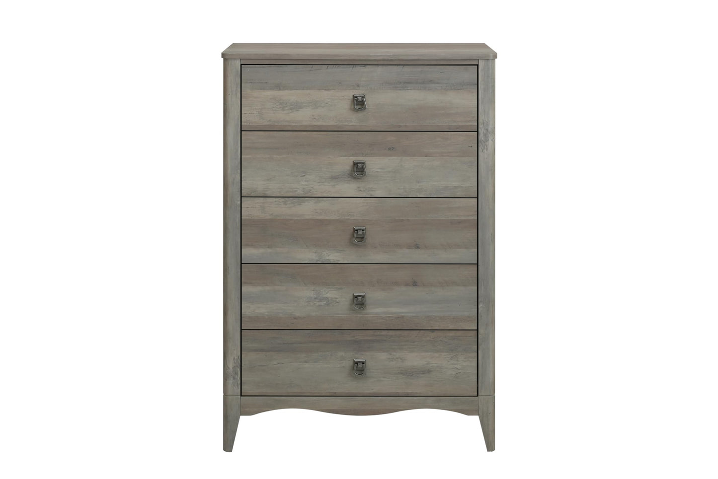 ELISA HOME Celine 5 Drawers Dresser for Bedroom, 47" Tall Modern Chest of Drawers, Wood Drawer Organizer for Clothes, Entryway, Hallway, Nursery or Living Room, Gray