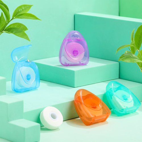 Patelai 150 Boxes Dental Floss Bulk Each 54 Yards/50 M Mint Waxed Mini Travel Size Tooth Floss Picks Pack Individually Wrapped for Adults Homeless Teeth and Gum Protection
