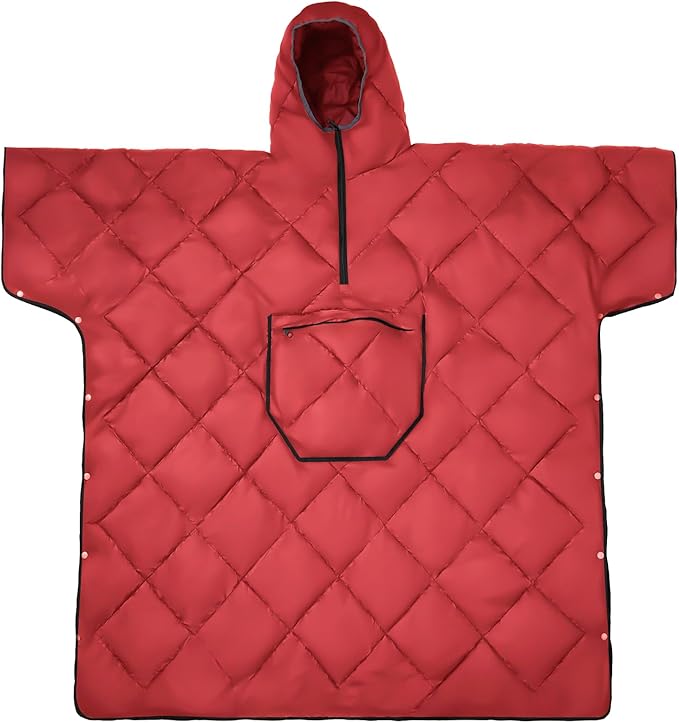 Wearable Camping Blanket Honcho Poncho - Stadium Blanket, Sleeping Bag for Adults, Packable Ultralight Warm & Waterproof f...