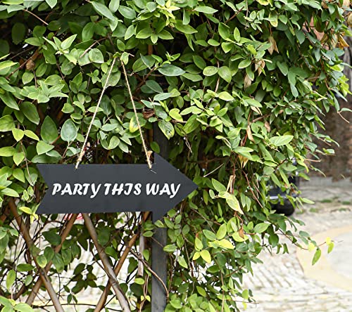 Kamehame Arrow Chalkboard Signs 13.85 x 6 Inches Acrylic Hanging Direction Signage with Jute String Chalkboard Tags DIY Pl...