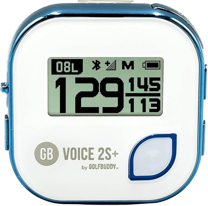 GOLFBUDDY Voice 2S+ Talking GPS Rangefinder, Clip on Hat Golf Navigation, Slope Mode on/Off, 18 Hours Battery Life, Shot D...
