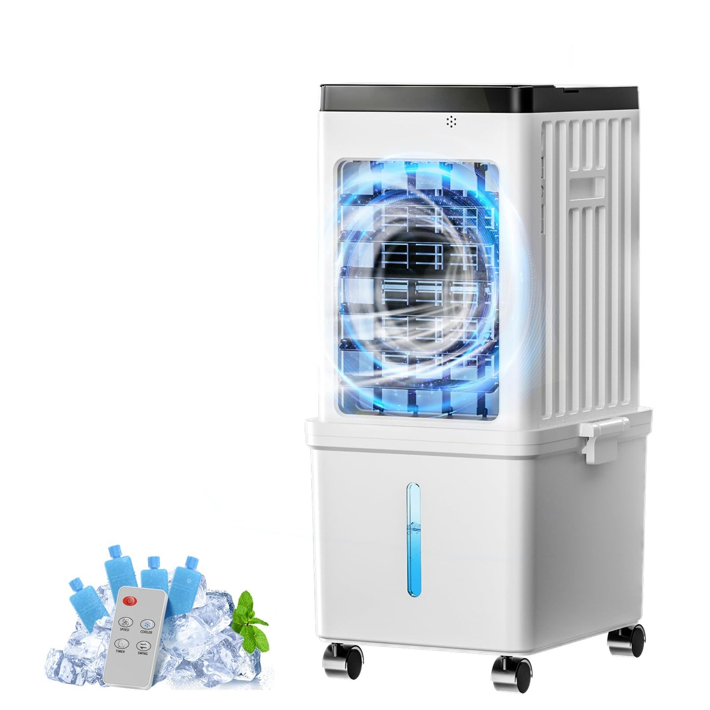 Portable Air Conditioners,Portable AC Unit with Removable 2.6 Gal Water Tank,Evaporative Air Cooler Windowless with Cool,Dehumidifier,Fan Modes&Sleep,Fast Cooling Portable AC for Bedroom Home Office