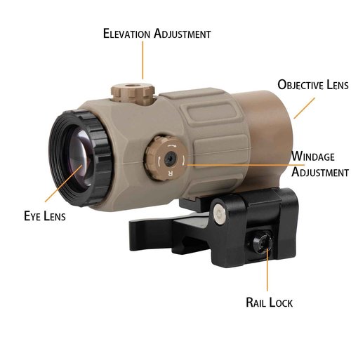 Bravary G33 G43 G45 Riflescope Magnifier - 3X & 5X Magnification for Enhanced Accuracy and Targeting
