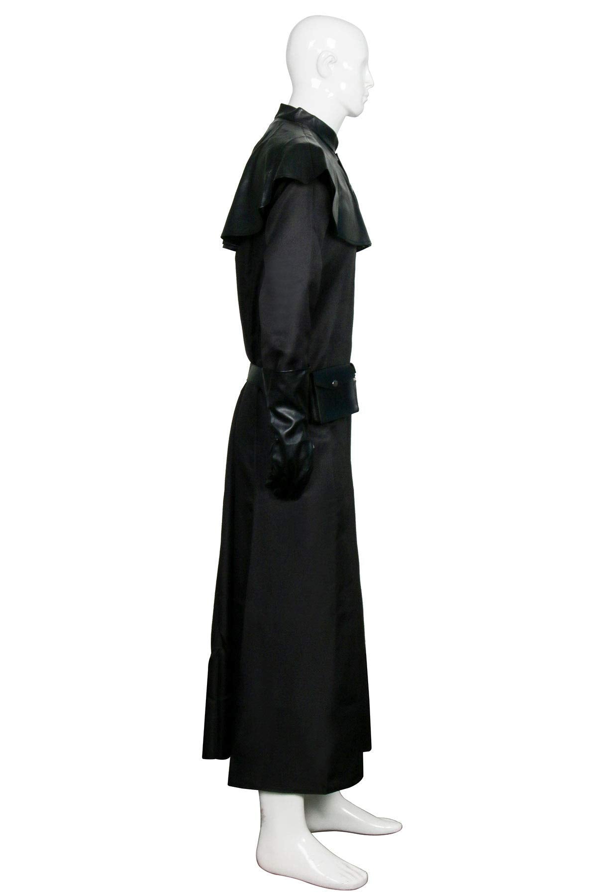 FirstCos Plague Doctor Costume for Adults Halloween Clothing Black Cloak Steampunk Fancy Dress Renaissance Priest Outift