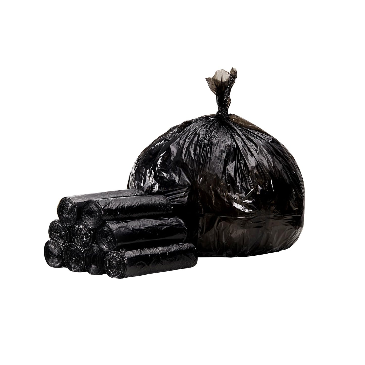 TYPLASTICS Trash Can Liner - Wholesale 1000 Count Black Garbage bags on Perforated Roll 7-10 Gallon Multipurpose for Office Bathrooms Business Home Commercial and Industrial Needs 24" x 24"