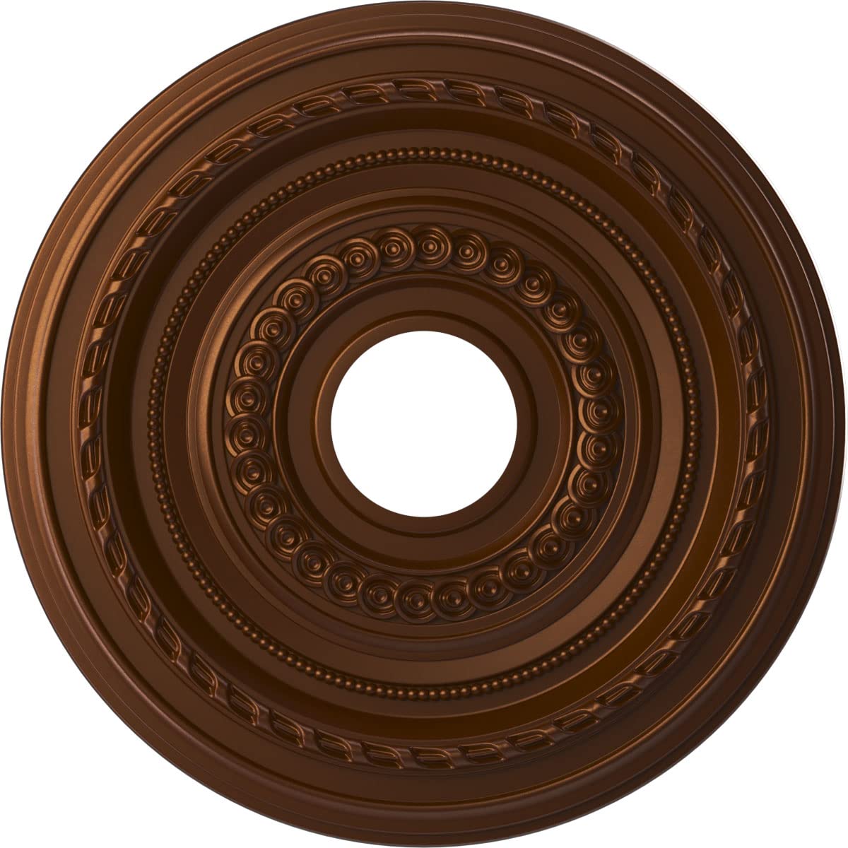 Ekena Millwork Cmp16Cocdc Cole Thermoformed Pvc Ceiling Medallion (Fits Canopies Up To 4 1/2), 16Od X 3 1/2Id X 1P, Metallic Dar