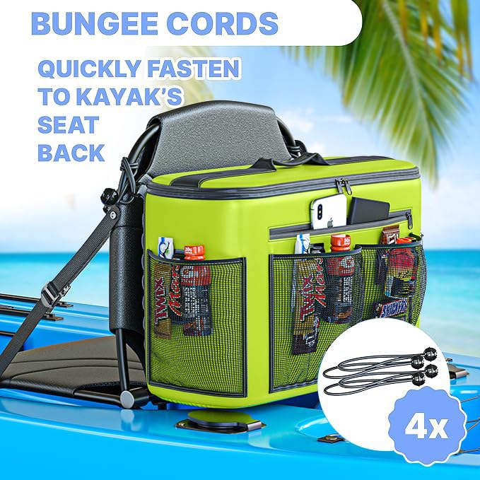Skywin Kayak Cooler Behind Seat, Waterproof Cooler for Kayaking, Compatible with Lawn Chair Style Seats, Stores Drinks and...