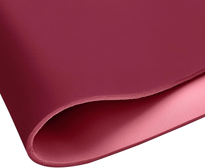 Tooling Leather Full Grain Sheets Genuine Cowhide Leather 1.8mm-2.0mm Thick Square Piece for Sewing Hobby, Crafting Leather Work Maroon 12"x12"