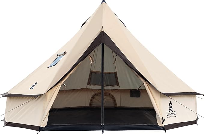 Oxford Bell Yurt Tent with Stove Jack, Easy-to-Maintain Yurts for All Year Living, 4 Season Yurt Tents for Camping, Family...