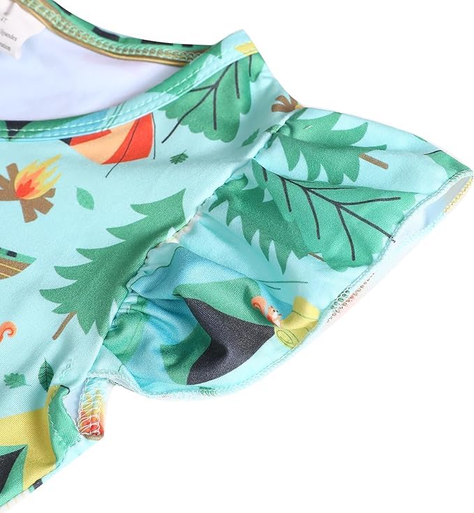Toddler Girl Dress Horse Print Ruffle Bottom Casual Dress Summer Clothes 1-8Y