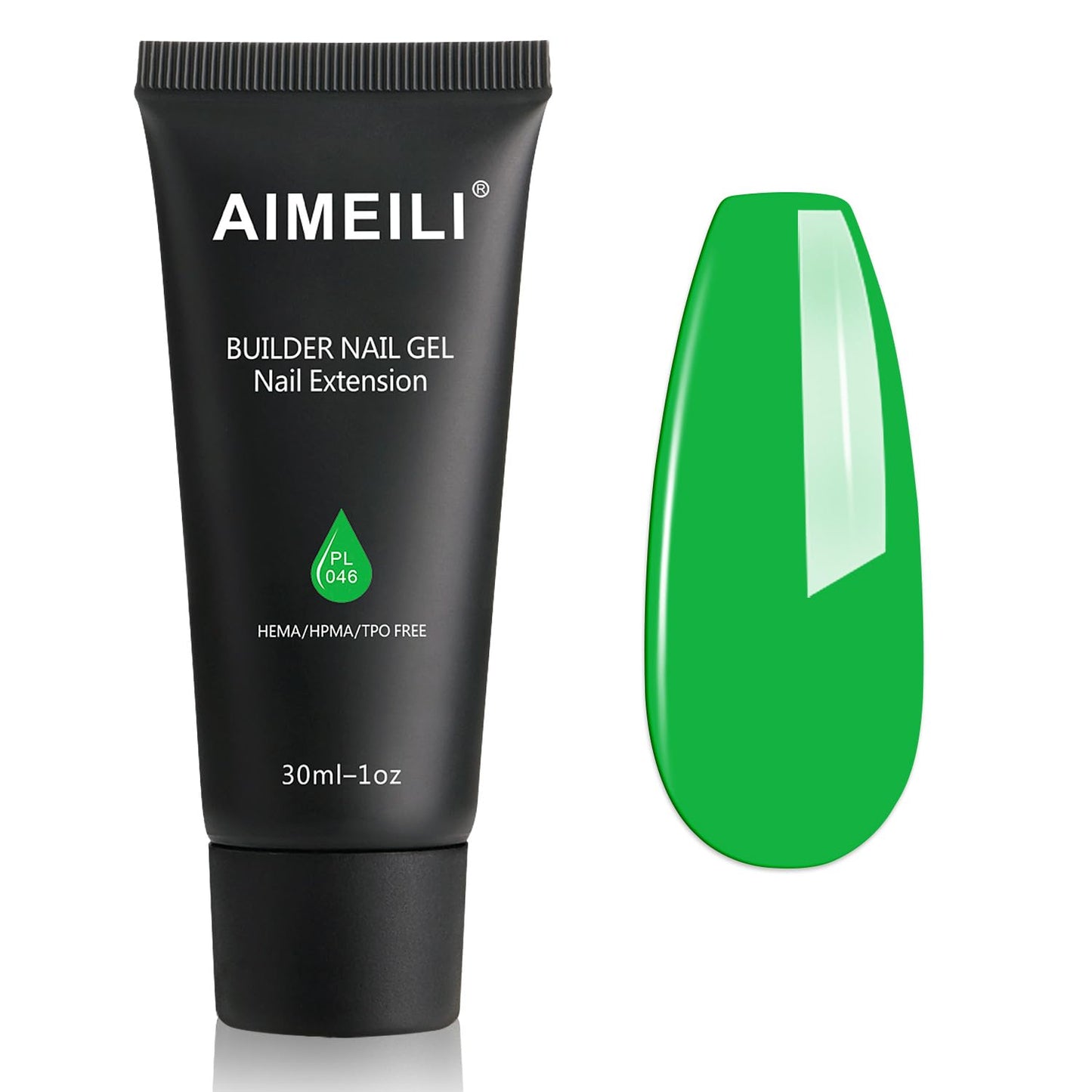 AIMEILI Poly Nail Extension Gel Green Builder Nail Gel Hema Free Poly Nail Enhancement Nail Art Design DIY Salon Nail At Home Gi