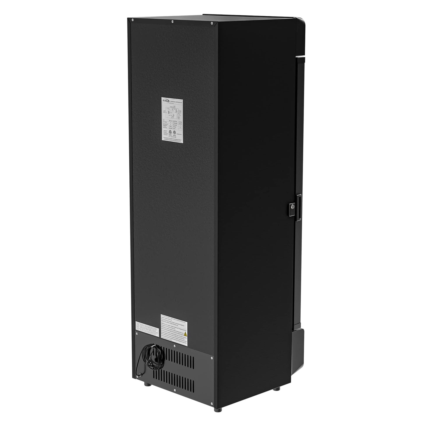 KoolMore Commercial One Glass Door Display Upright Beverage Refrigerator Cooler Merchandiser - 12 Cu. Ft [Black] (MDR-1GD-12C)