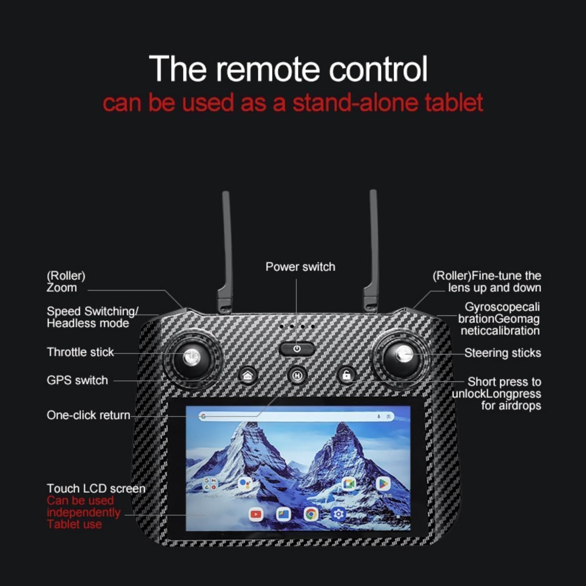 Cyaxzolp AE86ProMax+Drones with Camera for Adults 4K Video,Touch Screen Tablet Remote and 3-Axis Mechanical Gimbal, 5G Digital Transmission, 360° Laser Obstacle Avoidance, GPS Auto Return,Three 8000mAh 45 Mins Long Endurance, 500g Payload, Smart Follow Wa