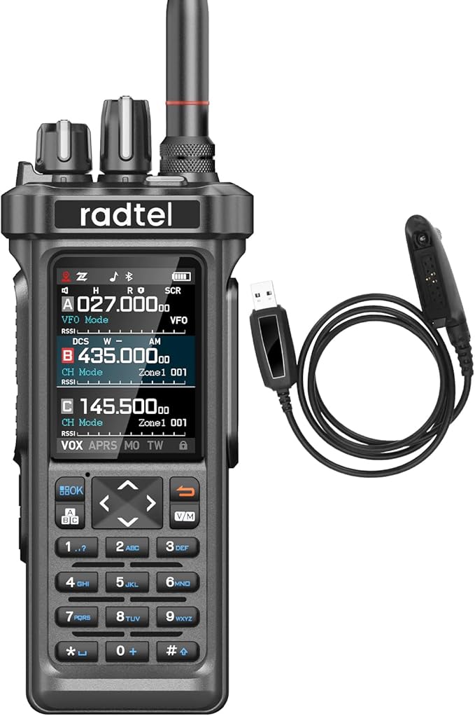 Radtel RT-950 Ham Radio 10W Walkie Talkie Long Range Handheld Two Way Radio, AM/FM/CB/SW/MW/LW Receive, GPS/APRS, Wireless...