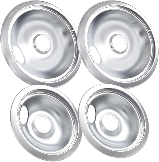 COZZIVITA 316048413 and 316048414 Stove Burner Drip Pans for Electric Stove Top - Perfectly Fit Frigidaire Kenmore Electri...