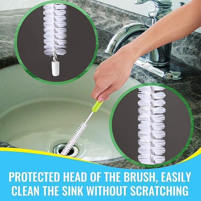 Rophefx 9 PCS Bottle Cleaning Brush Set, Long Handle Bottle Cleaner Brush for Washing Narrow Neck Bottles, Sports Water Bottles with Straw Brush, Plus Kettle Cleaner