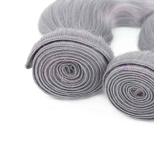 Giginger Sliver Grey Human Hair Bundles 16 18 20 inch Body Wave Human Hair Bundles Highlight Sliver Grey 100% Unprocessed Raw Quick Weave Hair for Black Women