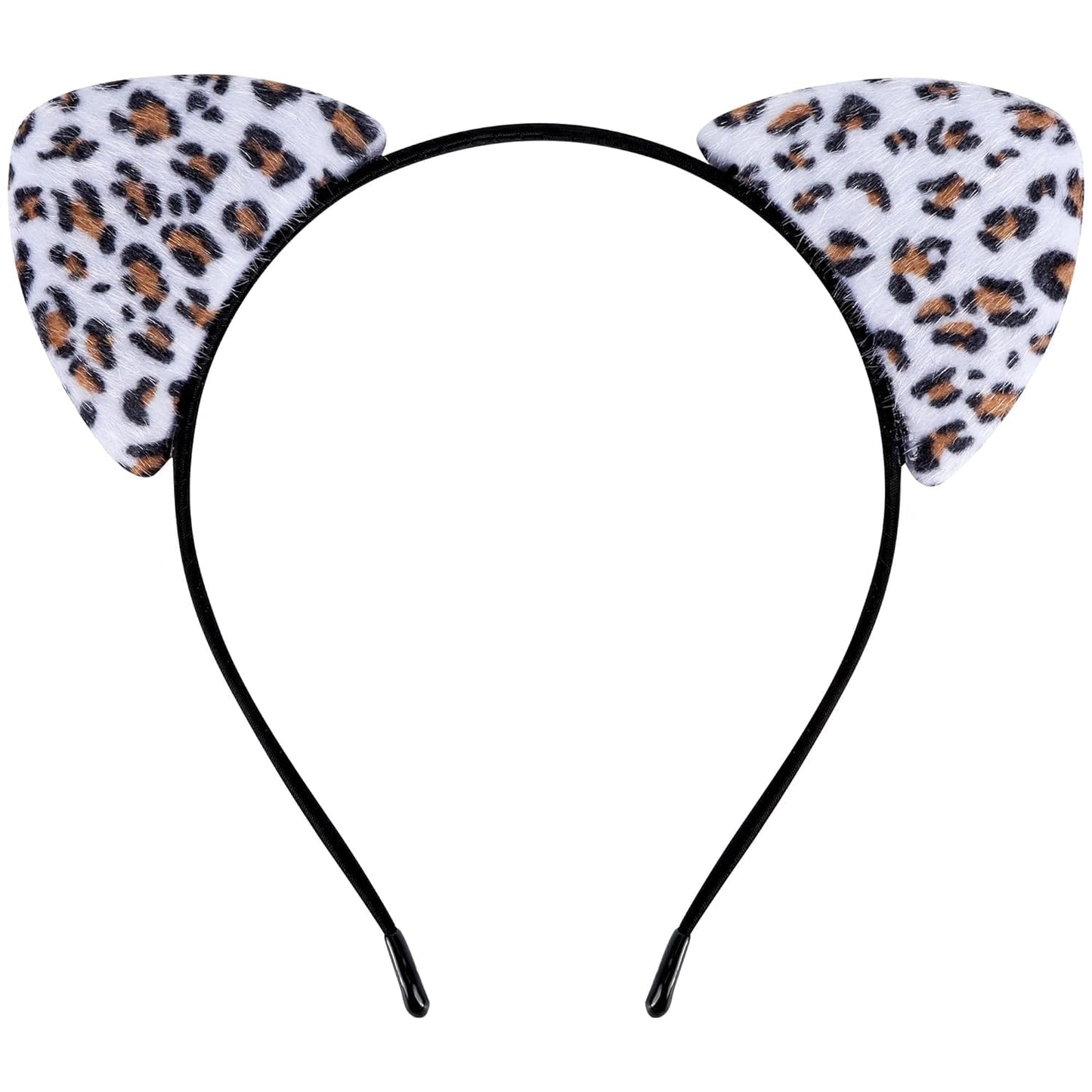 ASHONE Cat Ears Headband for Women Cute Cat Costume Hair Accessories for Halloween Party Cosplay (Off White, One Size)