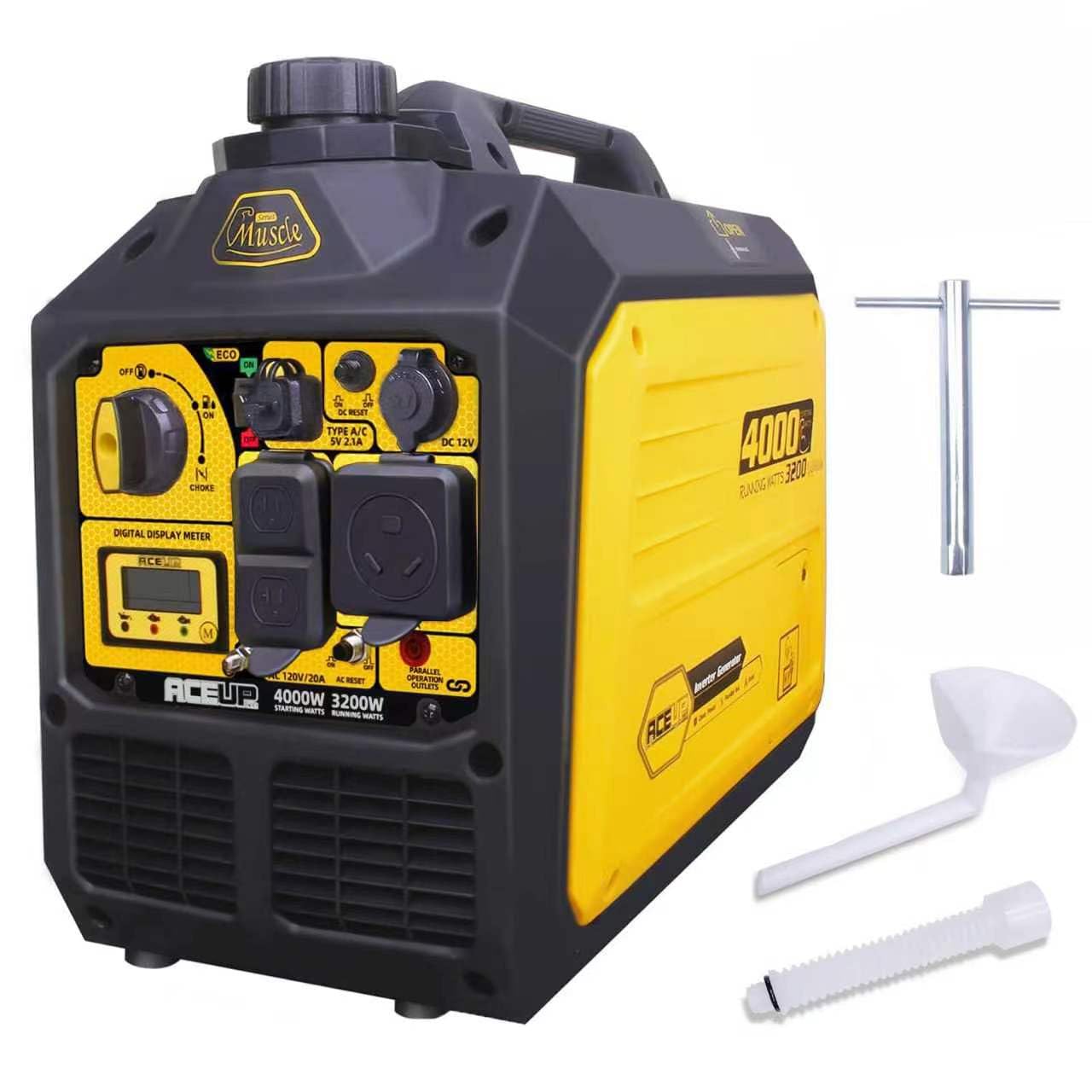 Aceup Energy 4000 Watt Portable Inverter Generator 149cc, Gas Quiet Generator for Home, RV-Ready, EPA Compliant