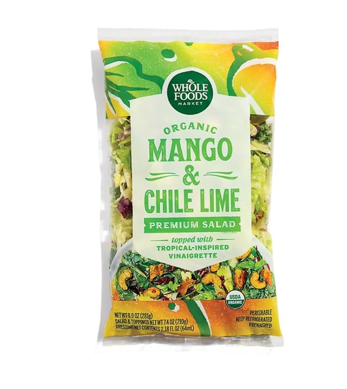 WHOLE FOODS MARKET Organic Chili Lime Mango Salad Kit, 9.9 OZ