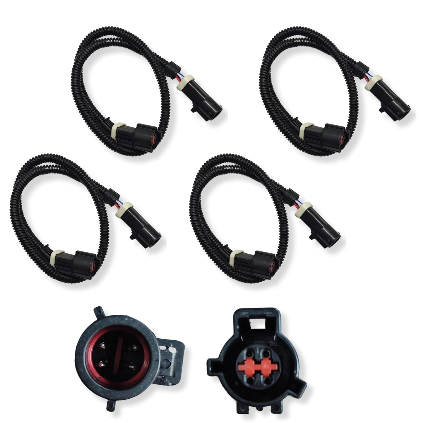 AUTO OCCASION O2 Oxygen Sensor Extension Harness 4Pin with 25.78'' Compatible with 1987-2009 Mustang Fox Body 4 Pack