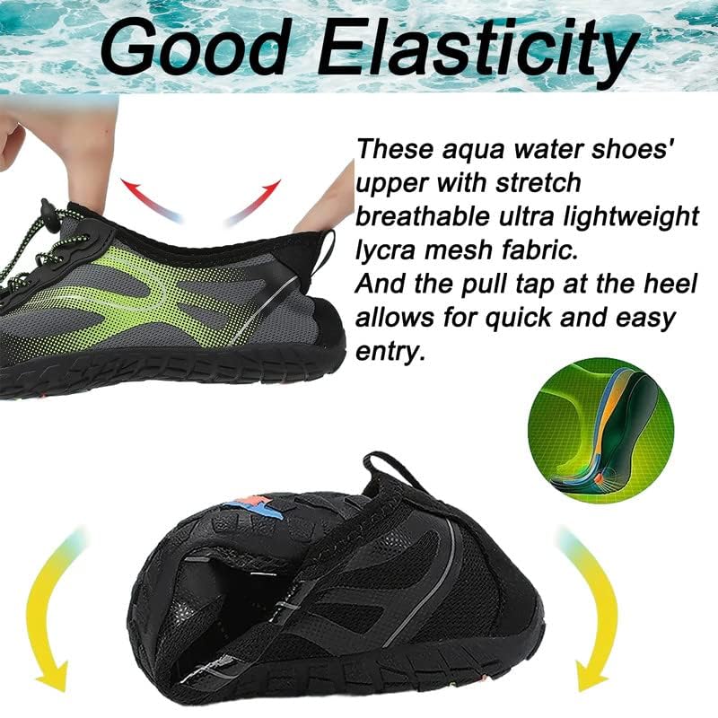 LIZRHA Water Shoes for Men and Women Quick Dry Aqua Swim Barefoot Shoes for Outdoor Fishing Beach Pool Boat Surfing Walkin...