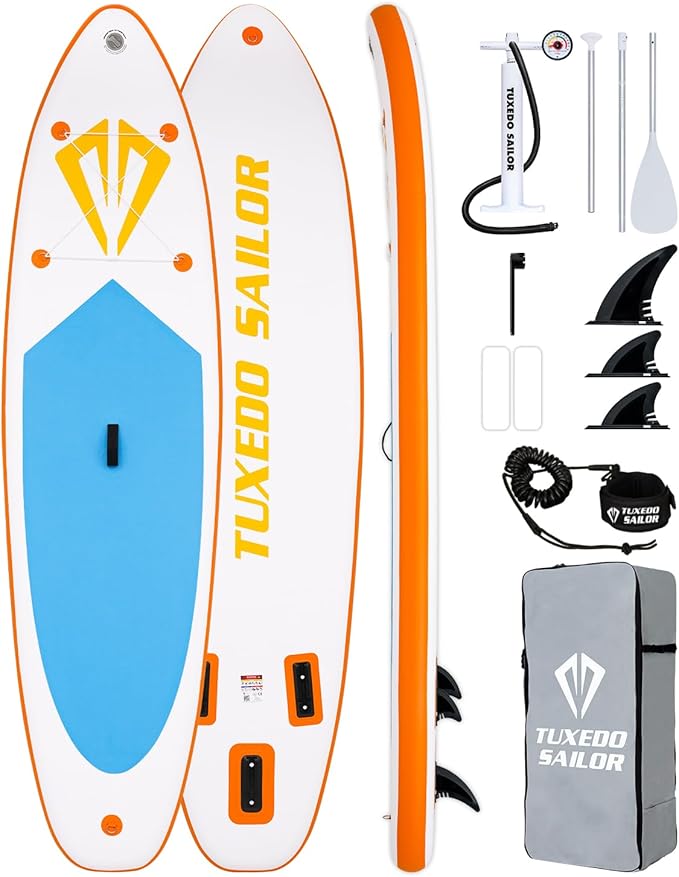 Tuxedo Sailor 10'6"×33"×6" Inflatable Stand Up Paddle Board with Premium SUP Accessories,Paddle Boards for Adults & Youth ...
