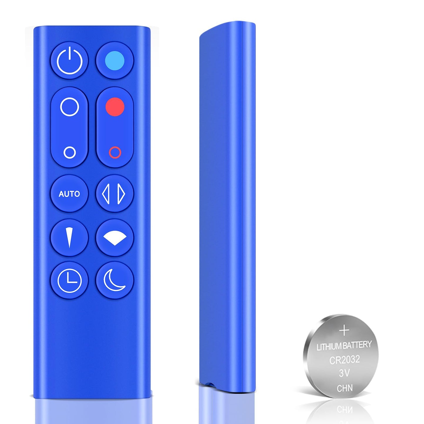 Hzime Replacement Remote Control Compatible For Dyson Hp03 Hp02 Hot + Cool Air Purifier Heater Fan (Blue Color With Battery)