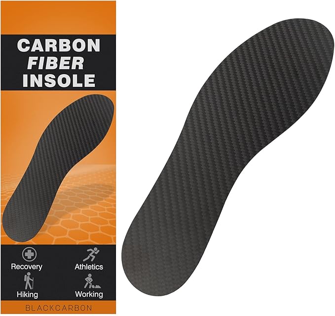 Carbon Fiber Insole, Rigid Insert, 1 Piece 28.5cm(Fit Women Size 13/Men 12)