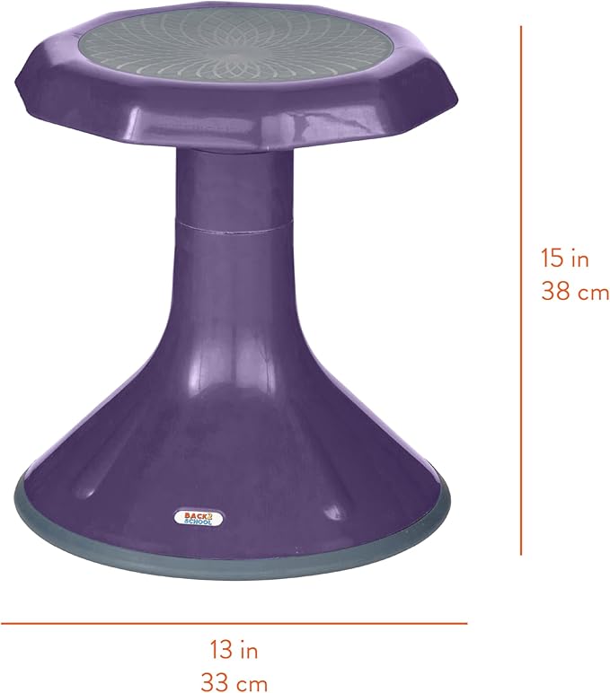 Back2School Express Wobble Stool, 15", Flexible Seating, Eggplant