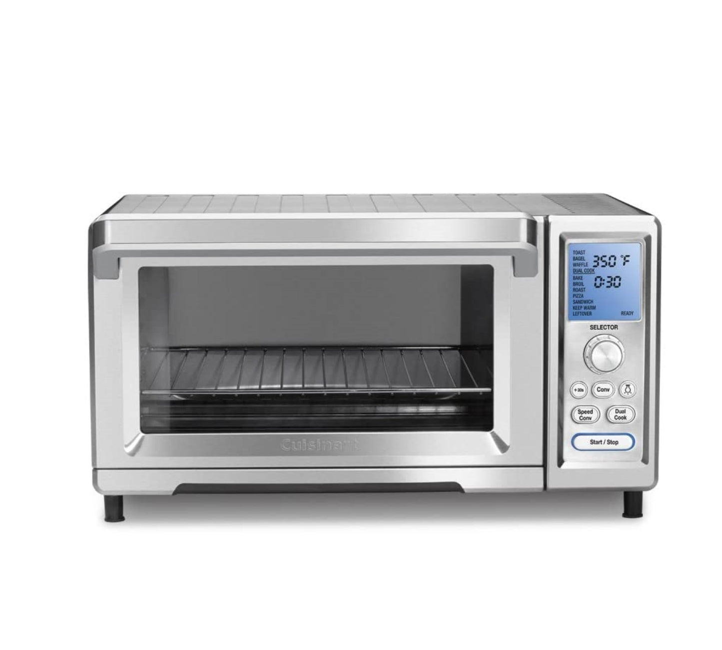 Cuisinart Chef’s Convection Toaster Oven, 1800-Watt Electric Oven with 15 Cooking Functions, Fits 13" Pizza, 9"x13" Baking Pan, and Full-Size Chicken, Nonstick Interior, TOB-260N1NAS, Stainless Steel