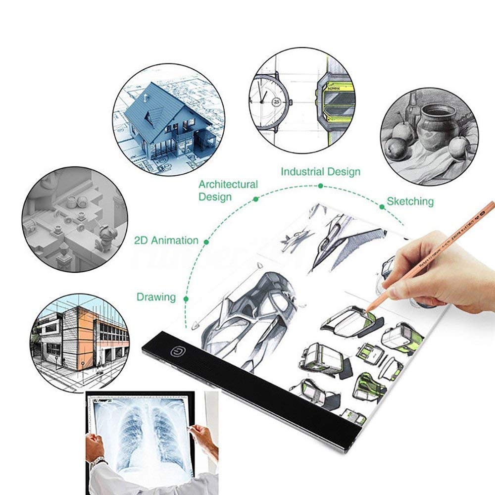 A4 Ultra-Thin Portable Led Light Box Tracer Usb Power Led Artcraft Tracing Light Pad Light Box For Artists,Drawing, Sketching, A