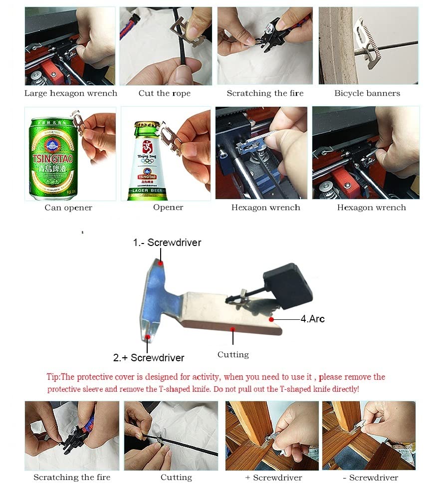 Galaxy 21 in 1 Survival Bracelet, Paracord Emergency Outdoor Sports Wristband Kit Waterproof Compass, SOS LED Light, Therm...