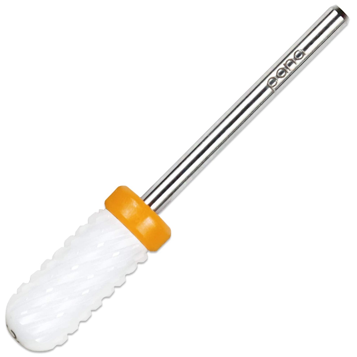 PANA Smooth Top Small Barrel 3/32 Ceramic Bit - 2X Coarse Grit - Fast remove Acrylic or Hard Gel Nail Drill Bit for Manicure Ped