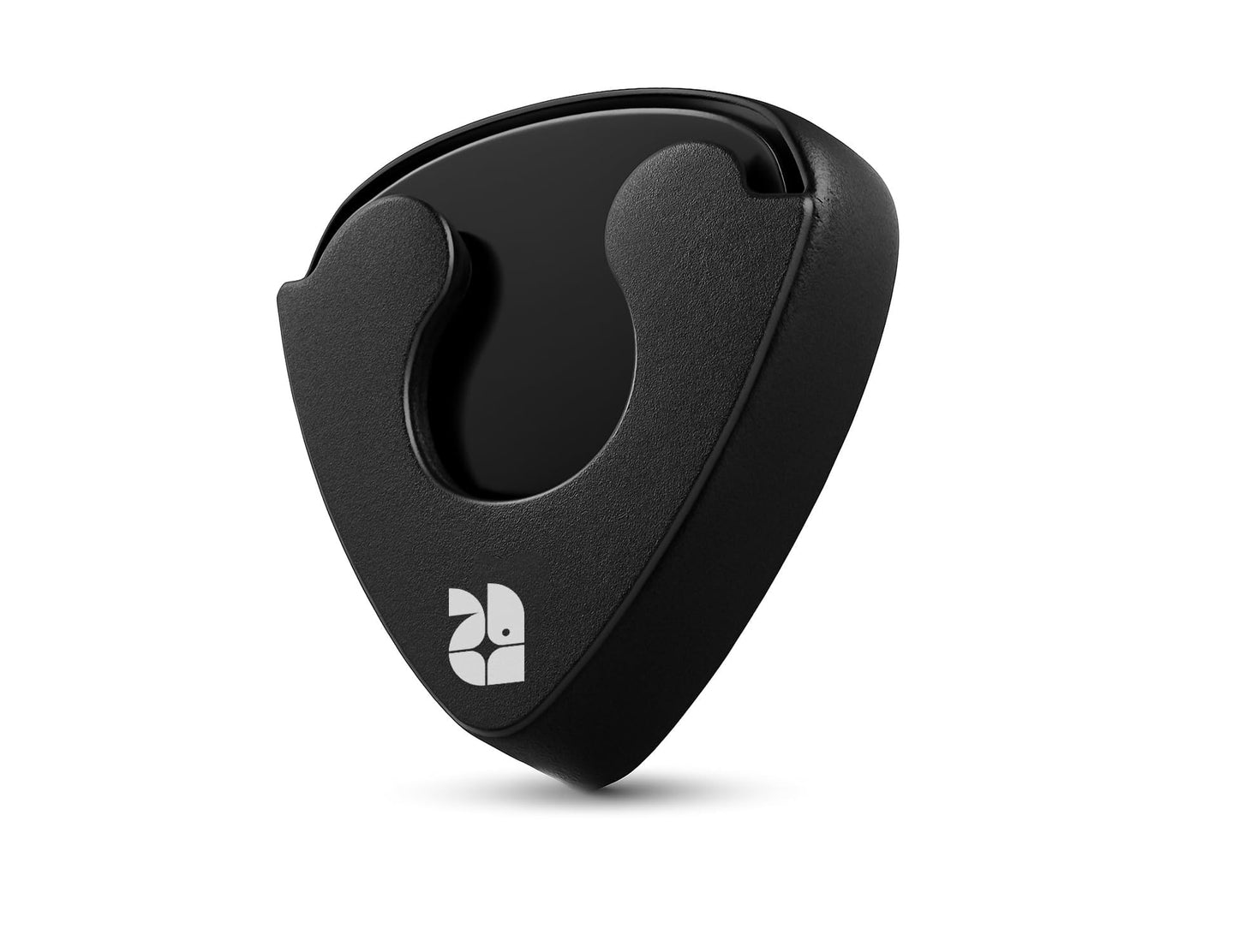 ROTOPATA Guitar Pick Holder with Adhesive Back, Black Guitar Pick Case with Spring, Guitar Accessories Stuck on Guitarra, Electr